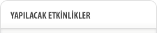 Yaplacak Etkinlikler